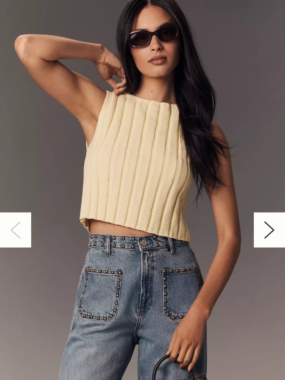 Reformation Callie Cotton Sweater Tank